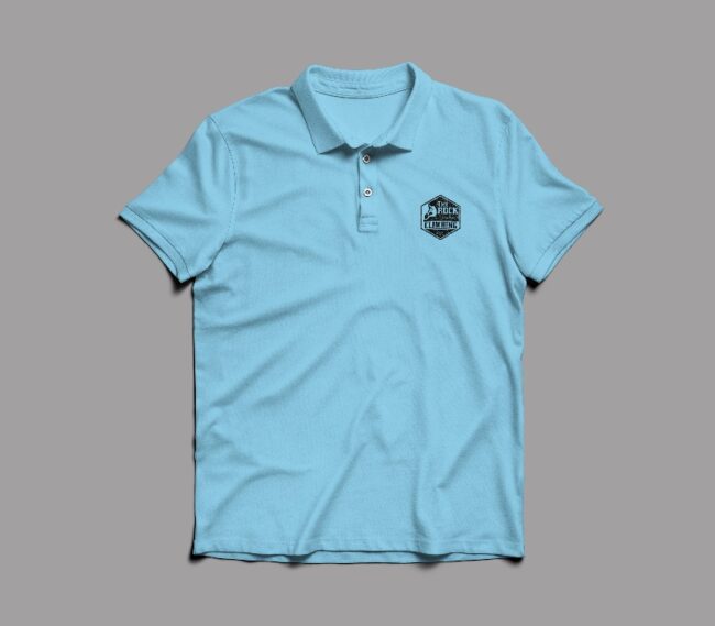 Sky blue collar t-shirt, stylish and comfortable for casual wear.